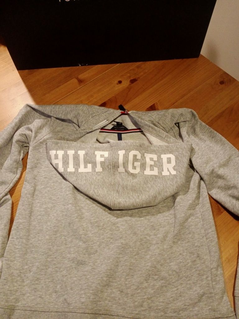 Bluza rozpinana Tommy Hilfiger z kapturem kangurka rozm 16lat/XL