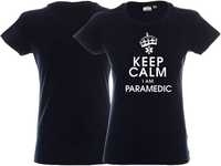Koszulka damska Keep Calm I Am Paramedic granatowa (xxl)