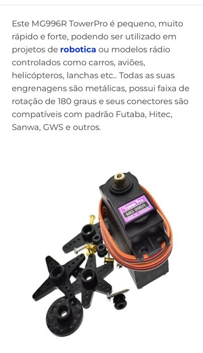 Servo motor digital TowerPro MG996R 13/15 kg