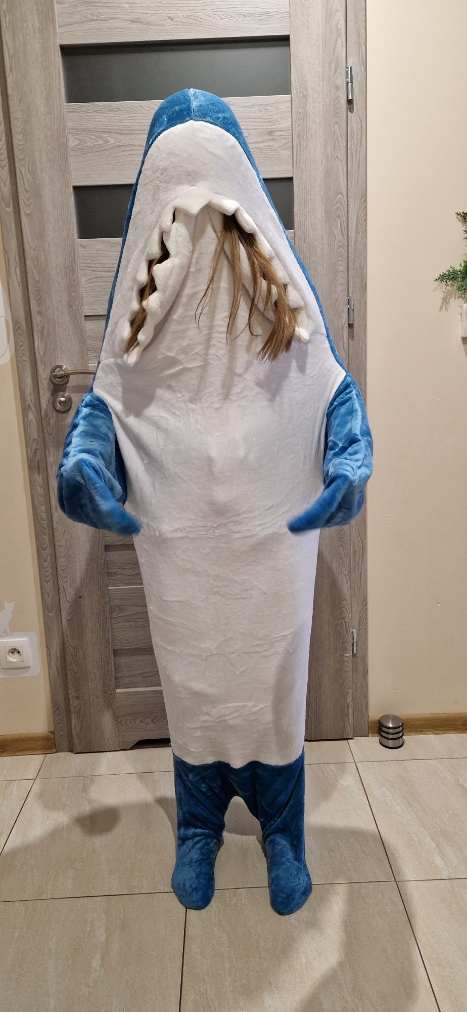 Rekin, piżama, przebranie, koc, kigurumi