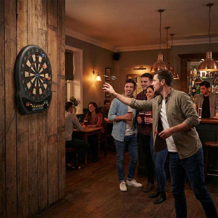 NOWA Elektroniczna tarcza do darta 48 cm – 27 gier, 12 rzutek, LCD