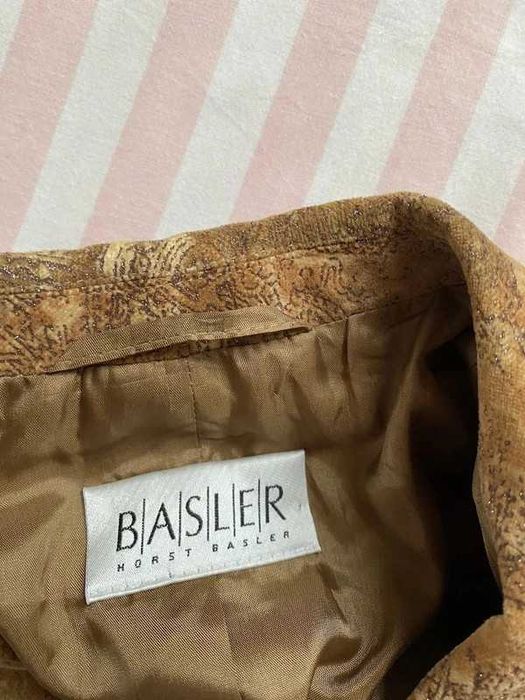 Cudowna musztardowa marynarka w orientalny wzór Basler L/M 40/38