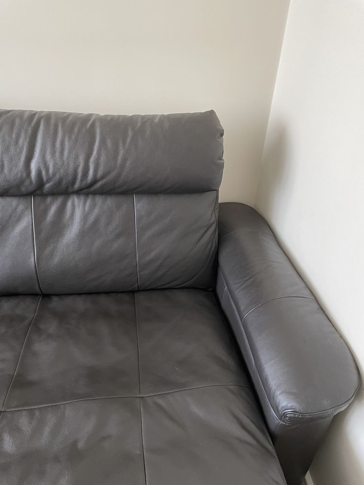 Sofa skórzana ciemnobrązowa Ikea