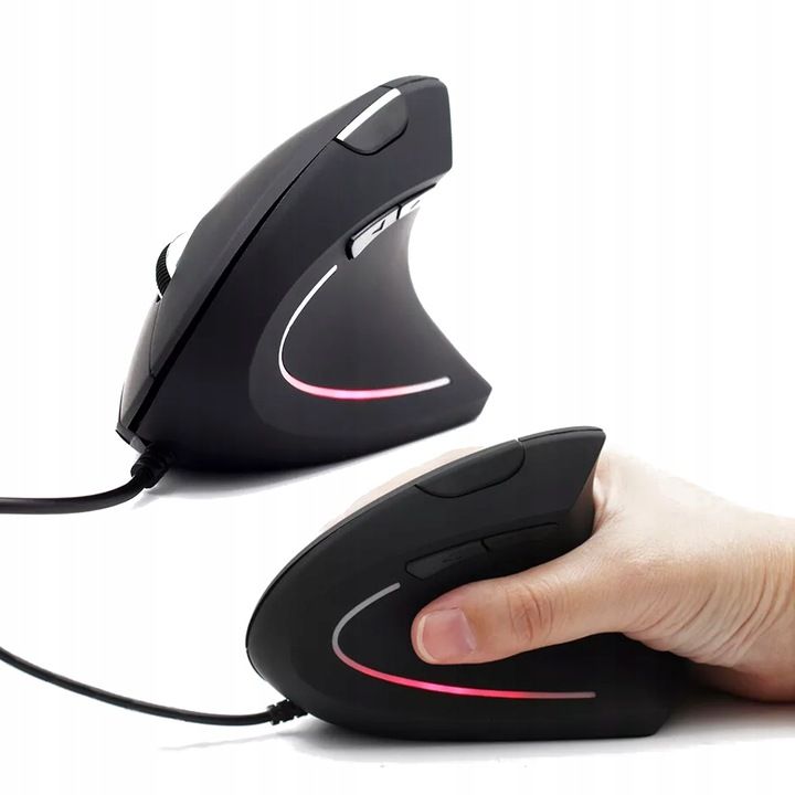 Myszka Pionowa Wertykalna Mysz Ergonomiczna Przewodowa Usb Cicha Zenwi