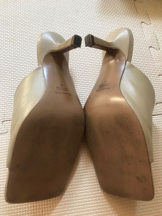 Massimo Dutti klapki szpilki beżowe 38