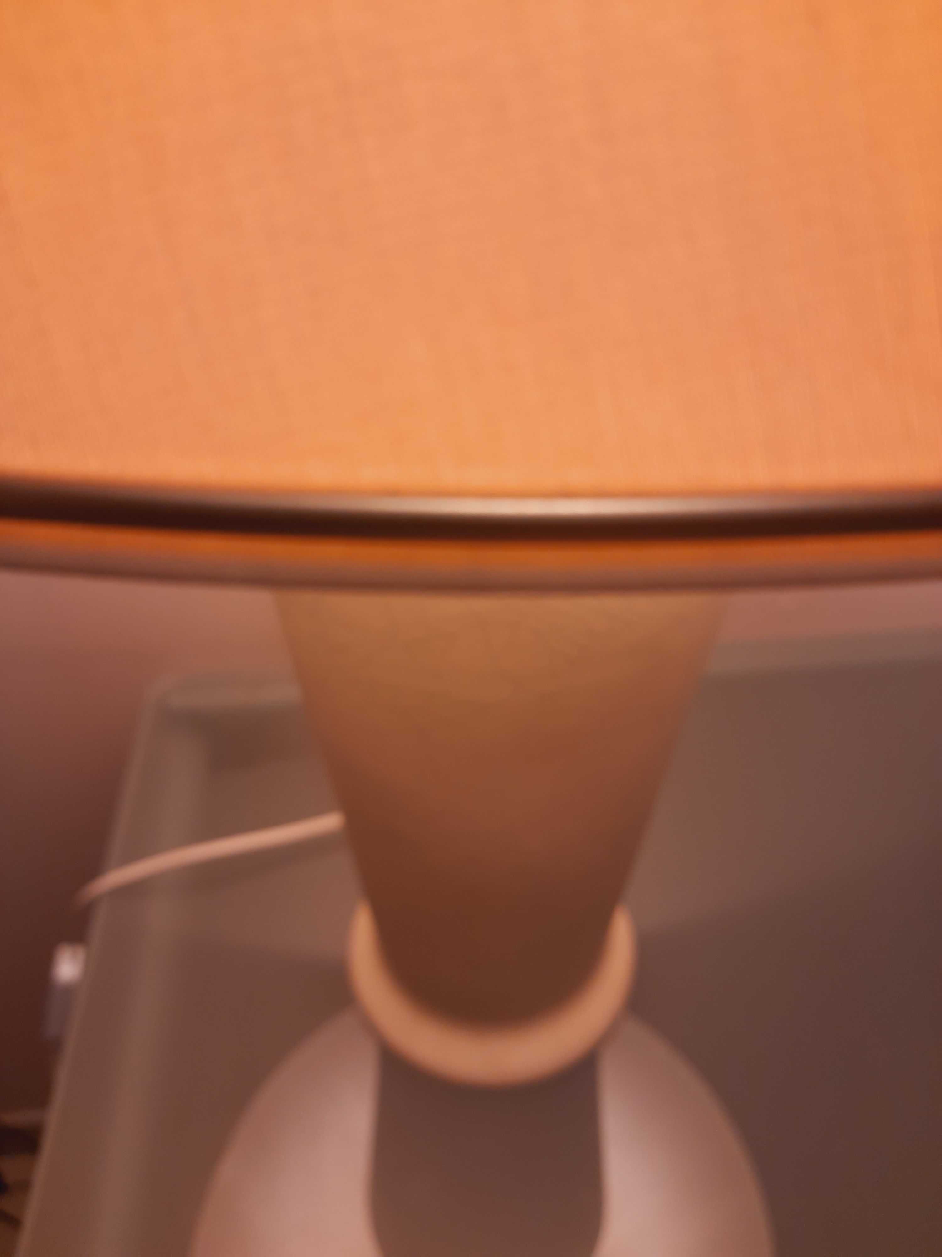 Lampa z abażurem stojąca ceramiczna XX w.