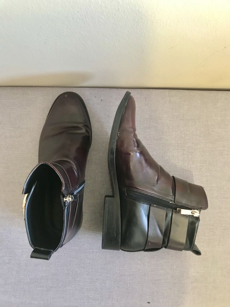 Botas rasas zara envernizadas