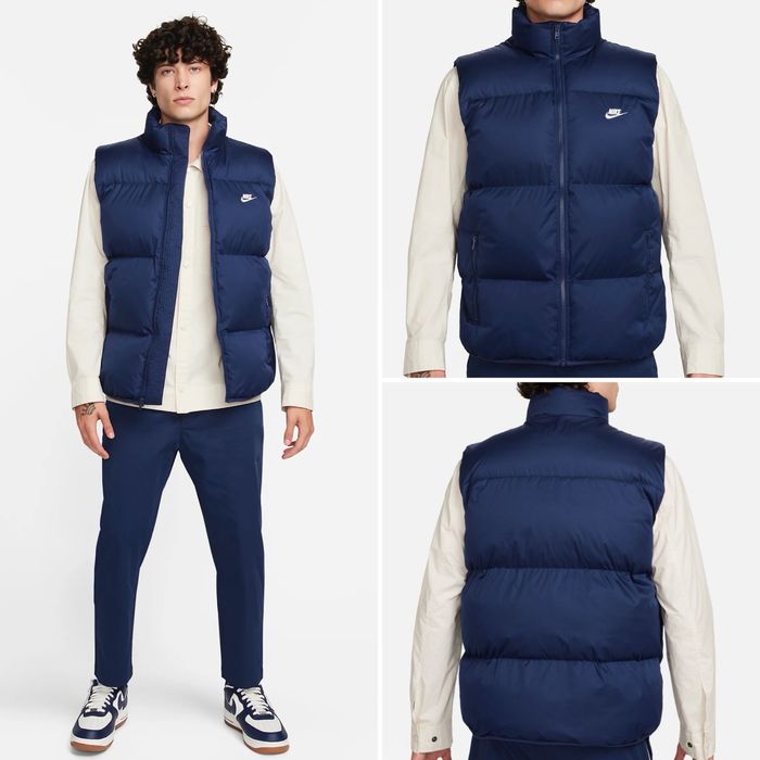 Оригінал Nike (M,L) Club Puffer Vest Жилет Куртка Пуховик FB7373-410