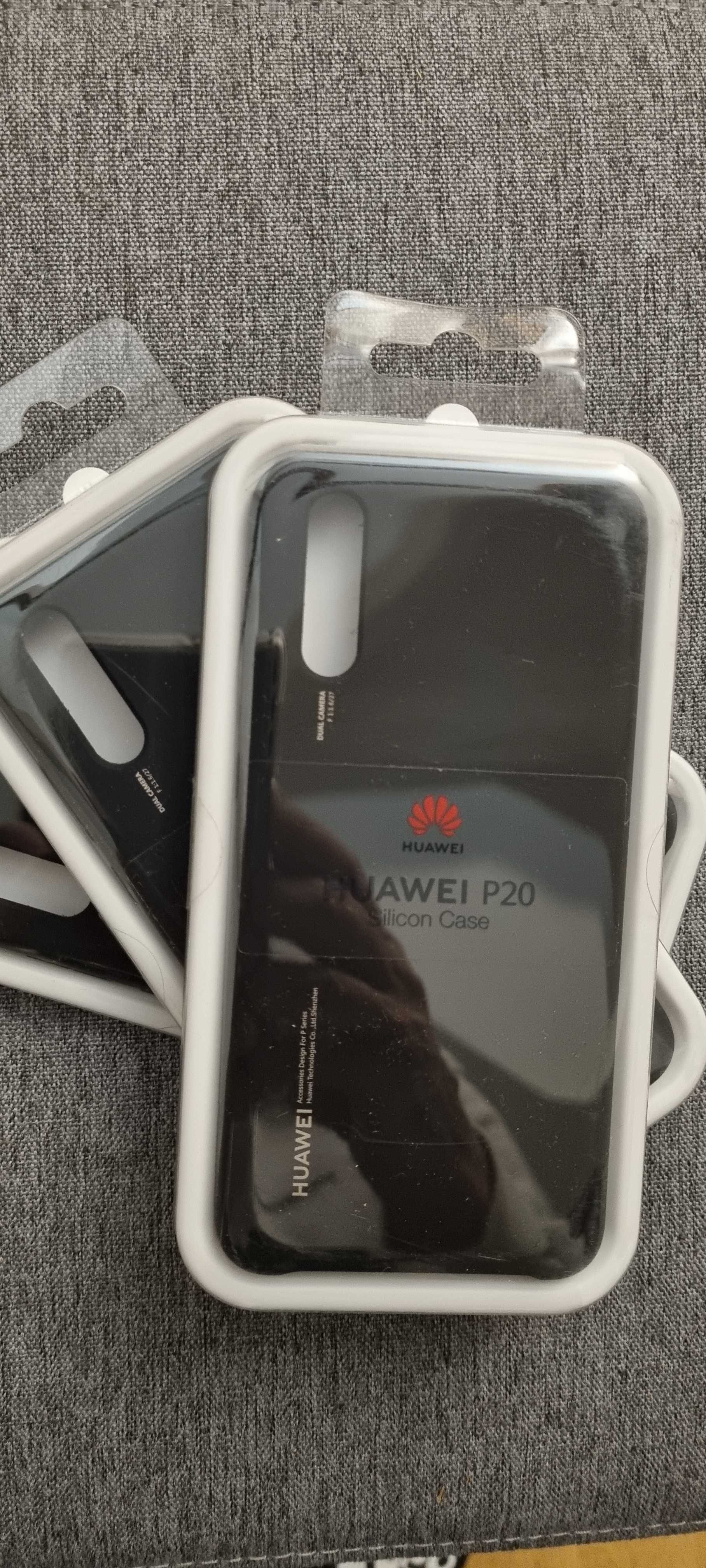 Oryginalne Silikonowe etui HUAWEI do Huawei P20 Czarne Black