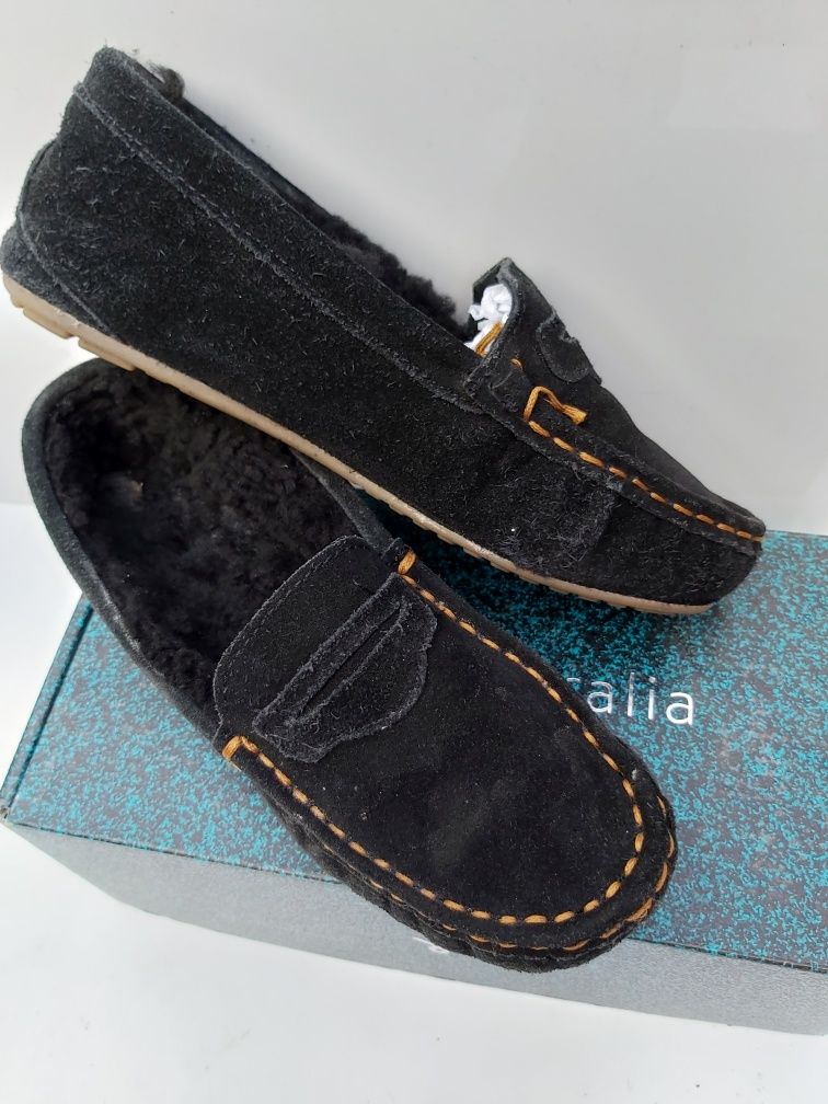 Buty EMU AUSTRALIA talia mokasyny kapcie 38 us7 w/f