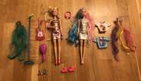 3 x lalka Barbie - z gitarą GYJ23, baśniowa fryzura GHN04 + GHW48 ruda