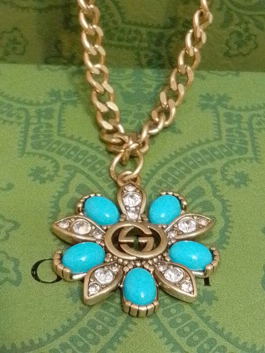 Gucci łańcuszek mosiądz pozłacany antycznym zlotem 48 cm