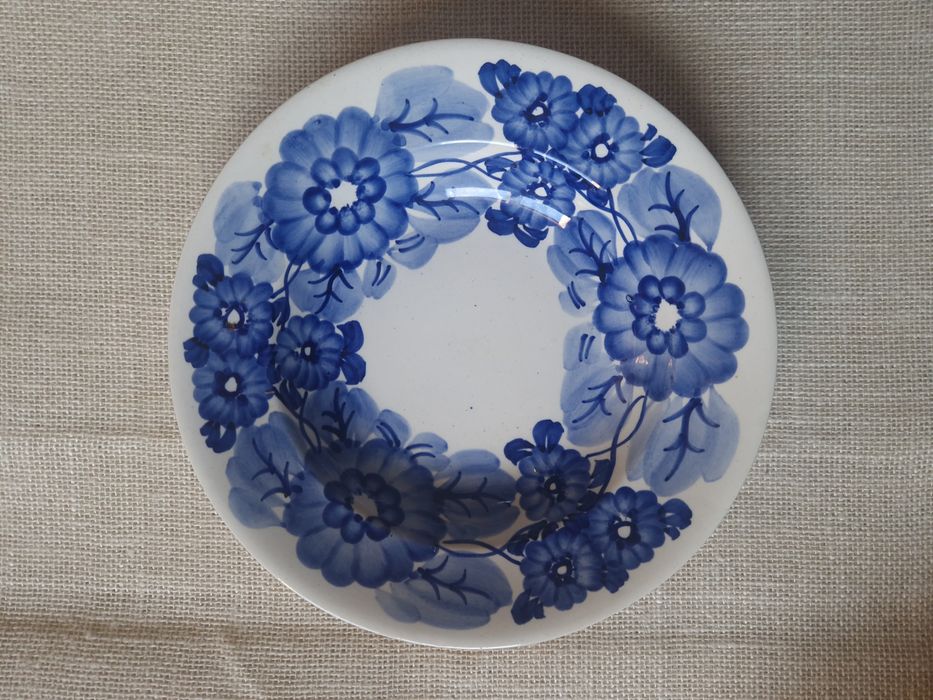 Misa niebieska fajans Włocławek porcelana PRL