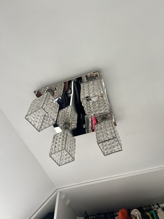 Lampa sufitowa, zyrandol krysztalowy, glamour