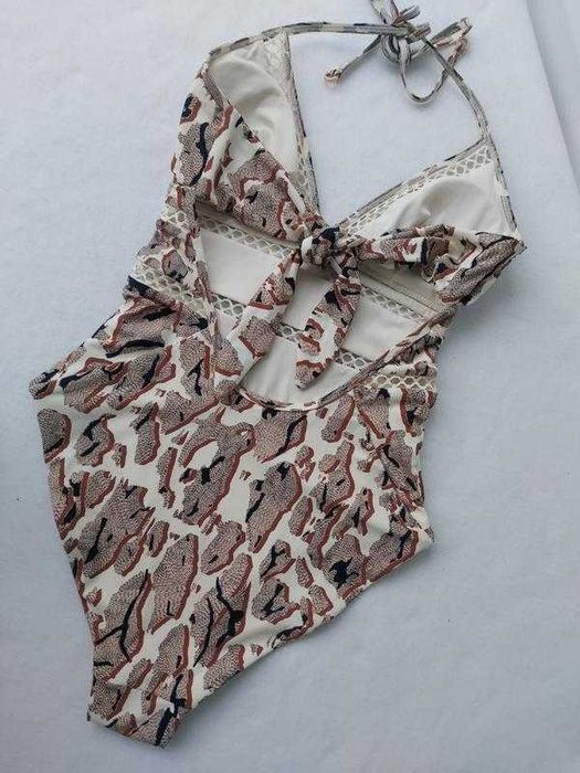 Купальник жіночий суцільний gia з принтом та вирізом Reiss