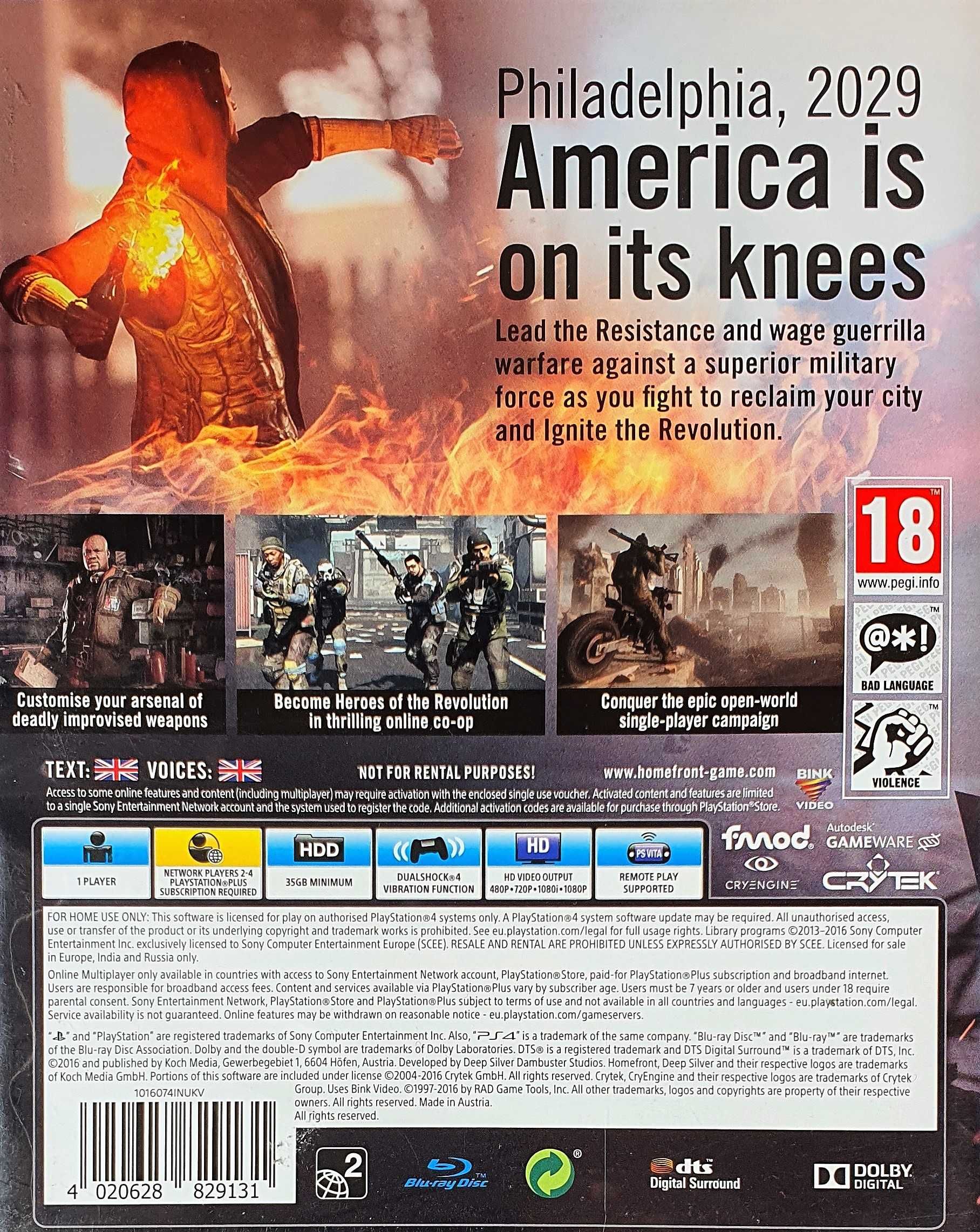 HOMEFRONT THE REVOLUTION PL Playstation 4 PS4 PS5 Sklep Multigames
