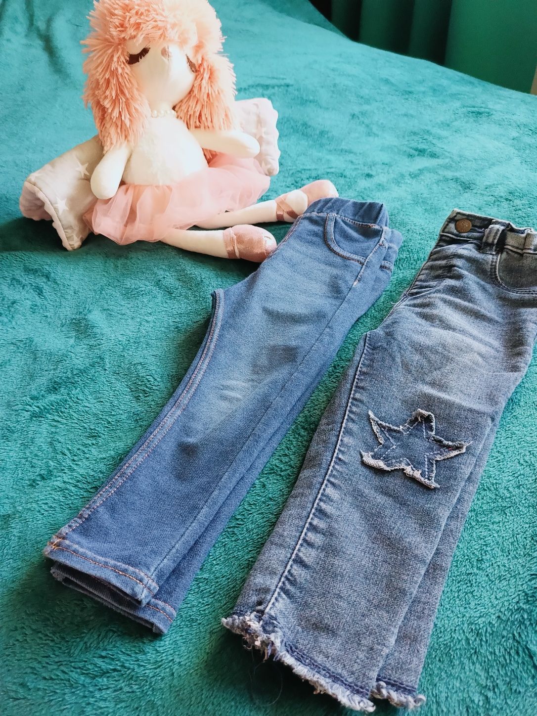 Spodnie jeansy i treginsy rozm 86