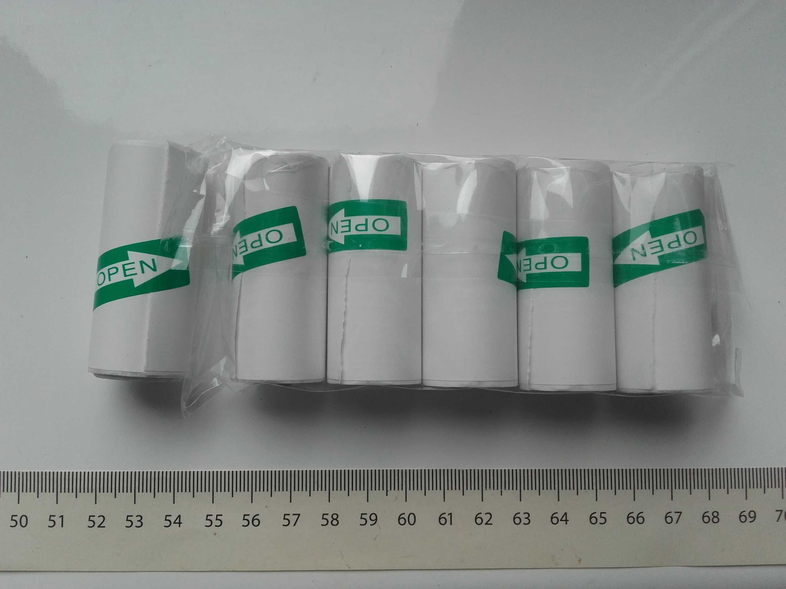Rolki przylepne do mini drukarki termicznej 57mm x 25 x 3m, naklejka