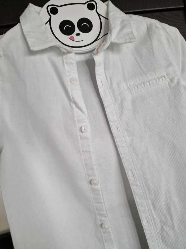 Koszula biała z długim rękawem elegancka - Zara 92