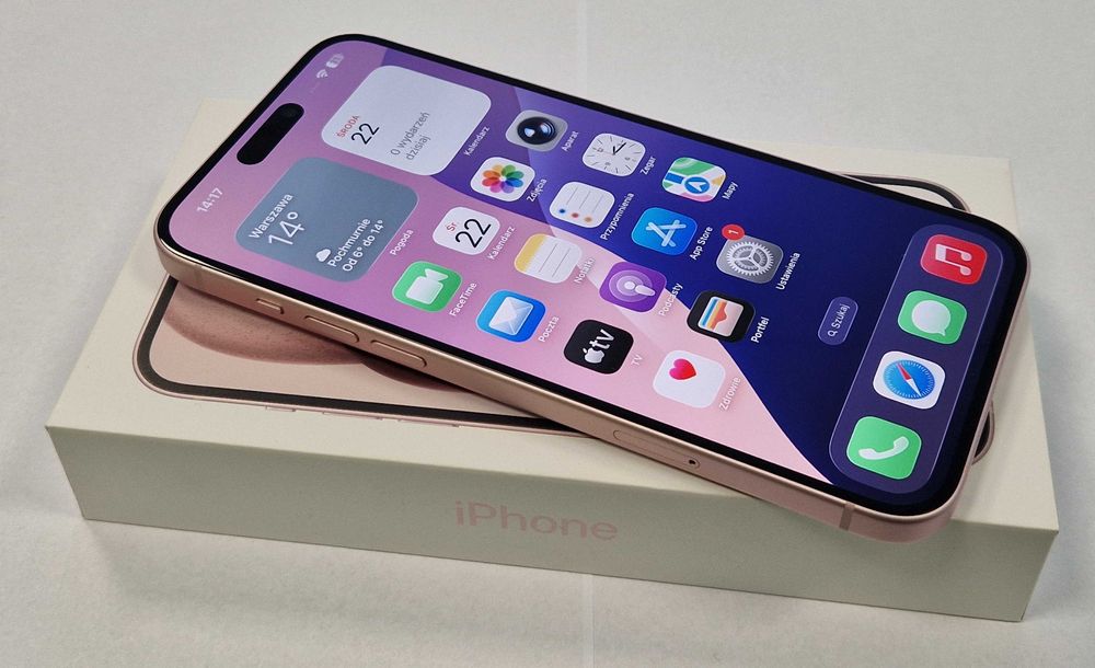 Iphone 15 PLUS 256gb PINK stan idealny komplet