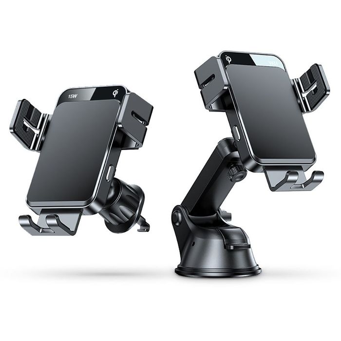 Uchwyt Samochodowy Z Ładowarką Bezprzewodową Jr-Zs219 15W Black