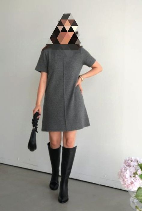 Mini sukienka Zara , minimalistyczna Rozm S ,36 grafitowa, dzianinowa