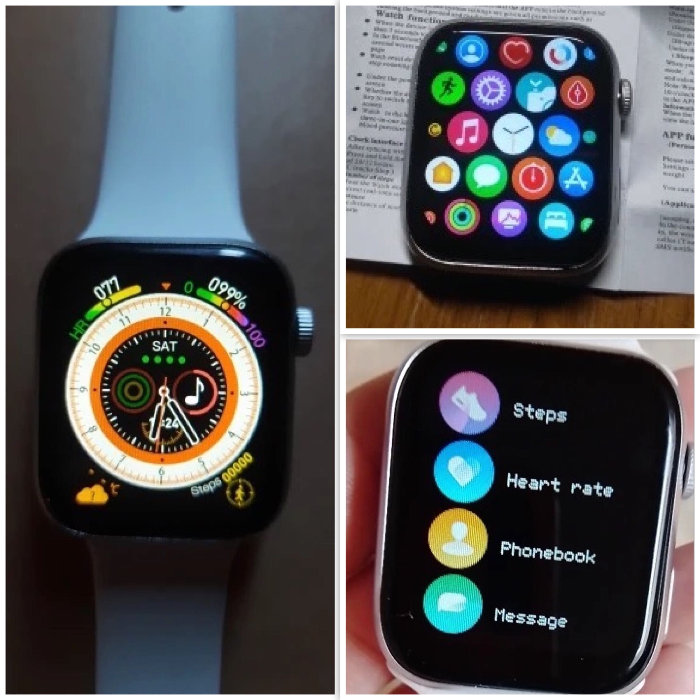 Smartwatch 8Plus Big 2.0, nowy nieużywany, czarny