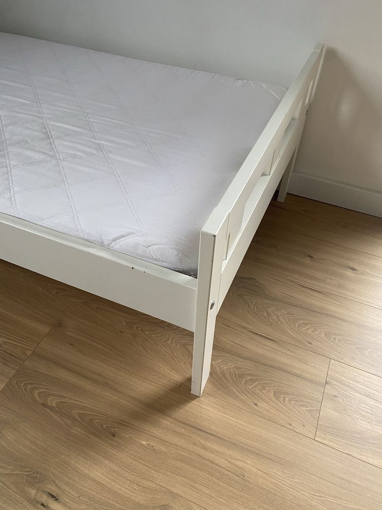 Łóżko dziecięce Ikea Kritter 70x160 + materac piankowy + ochraniacz