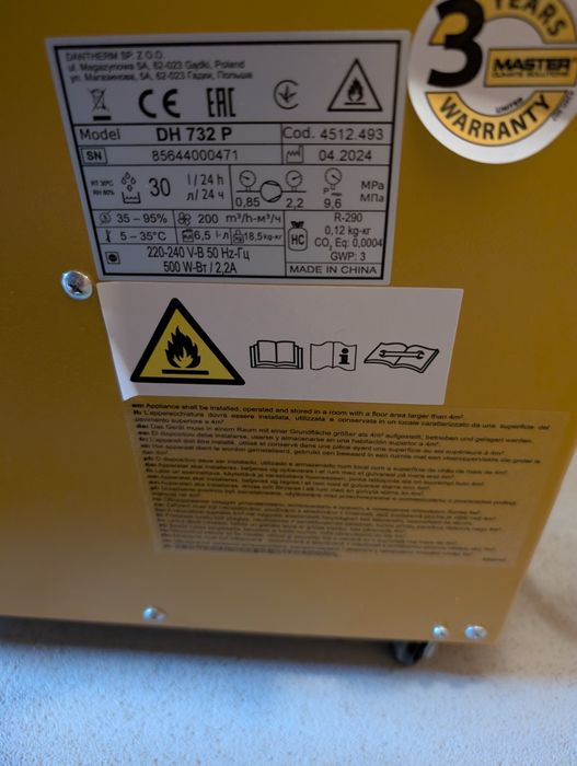 Osuszacz powietrza Master DH 732 P
