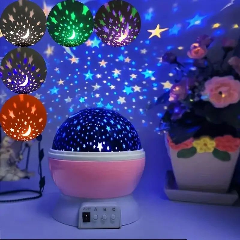 Esfera Led projetora de luzes estreladas Festas Crianças NOVO