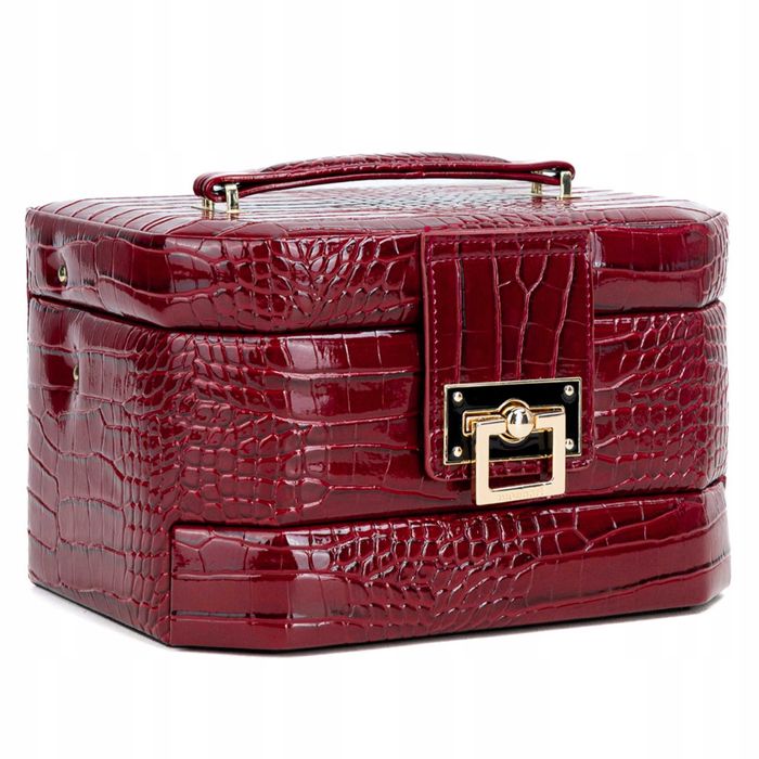 Kuferek Na Kosmetyki Biżuterię MONNARI Organizer Lusterko Rączka