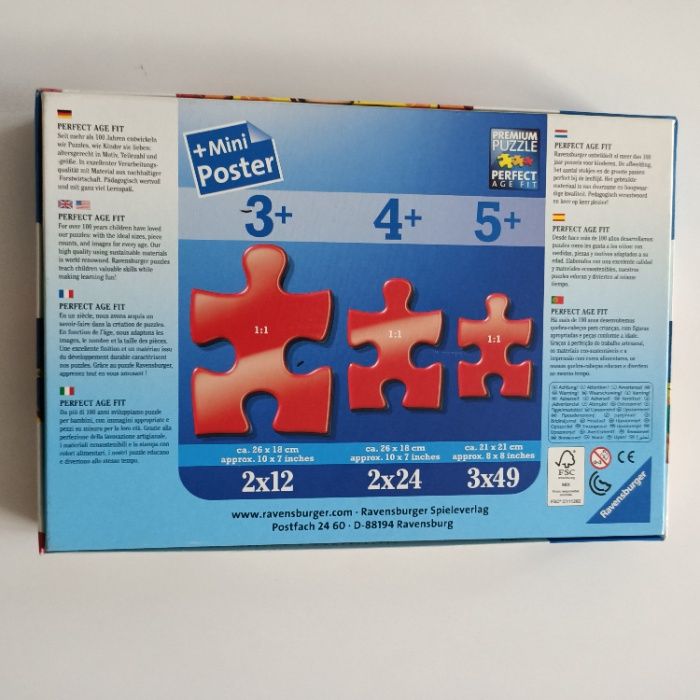 Pyzzle Strażak Sam 3x49 Ravensburger Puzzle