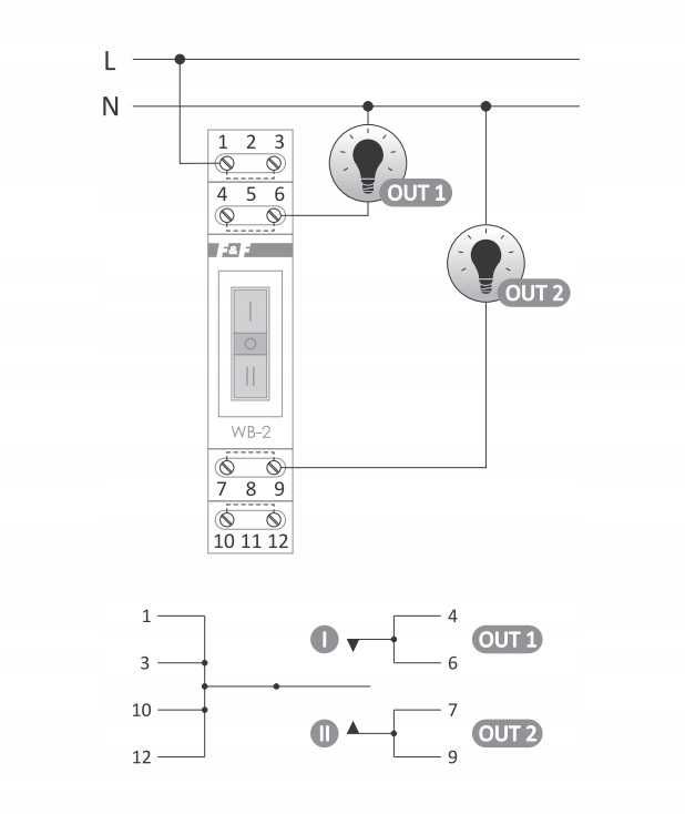 Трехполюсный переключатель F&F WB-2 16 ампер