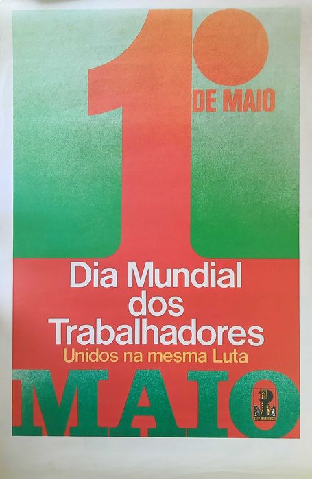 Poster cartaz 1º de maio dia mundial dos trabalhadores