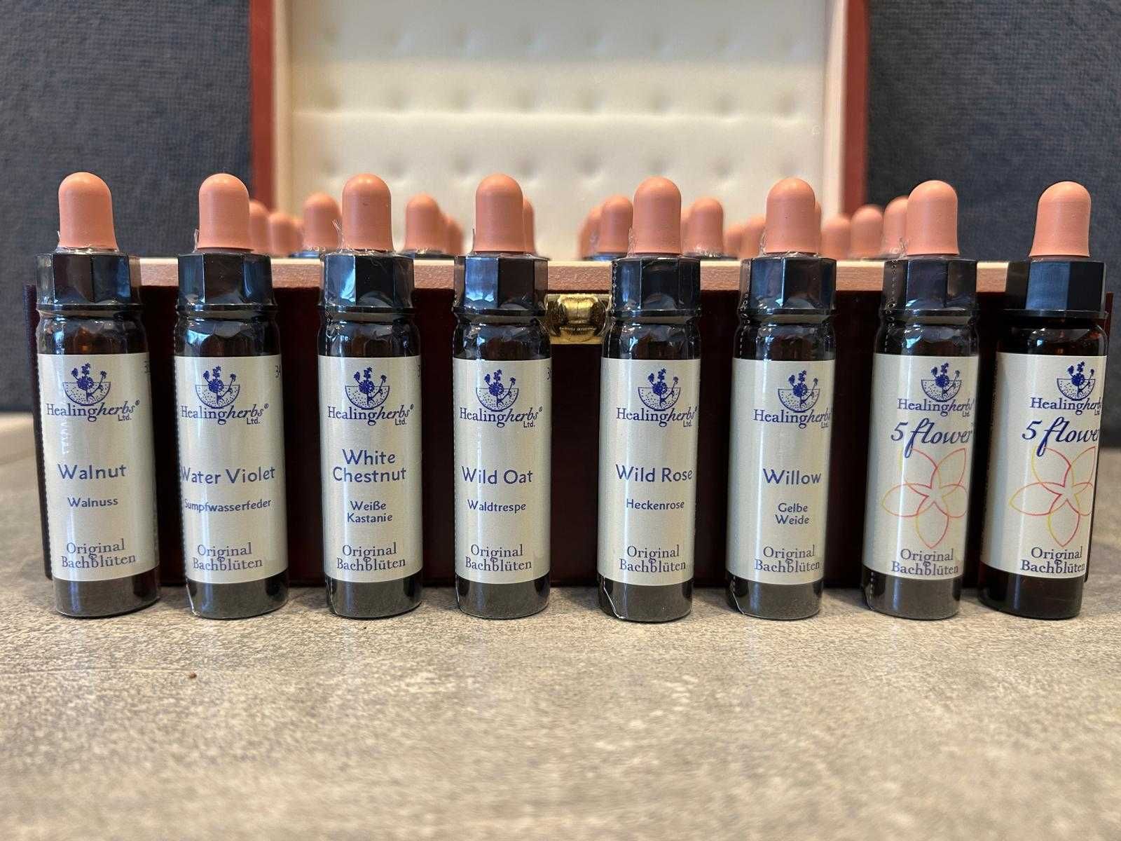 Olejki Bacha (zestaw esencji) 40 szt. x 10 ml w drewnianej skrzyneczce