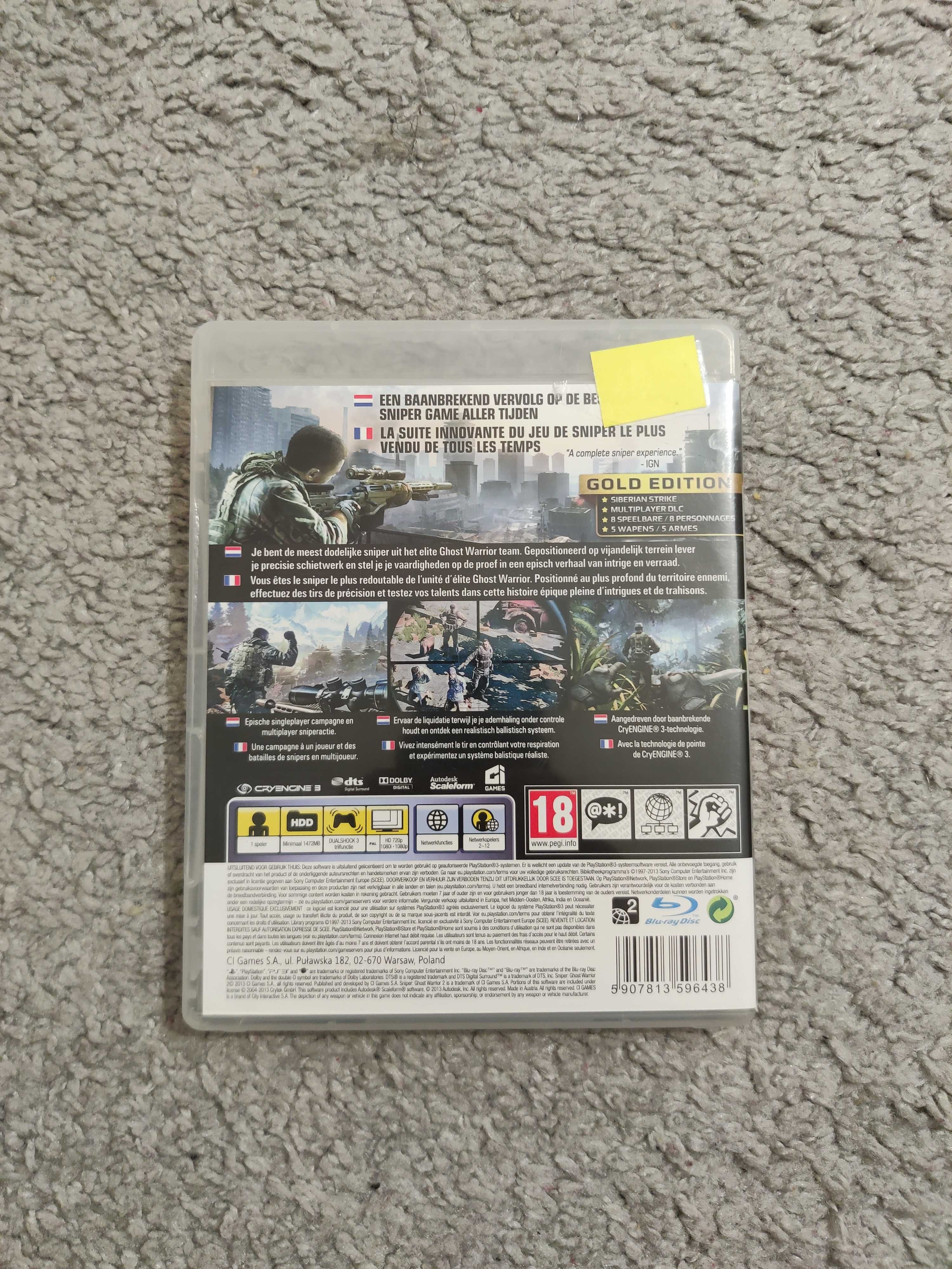 GRA PS3 / Sniper 2 Ghost Warrior ( język ANG) złota edycja
