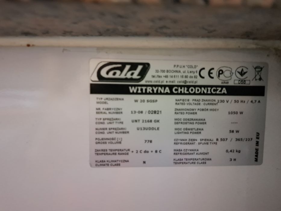 Lada chłodnicza sklepowa 2m Cold