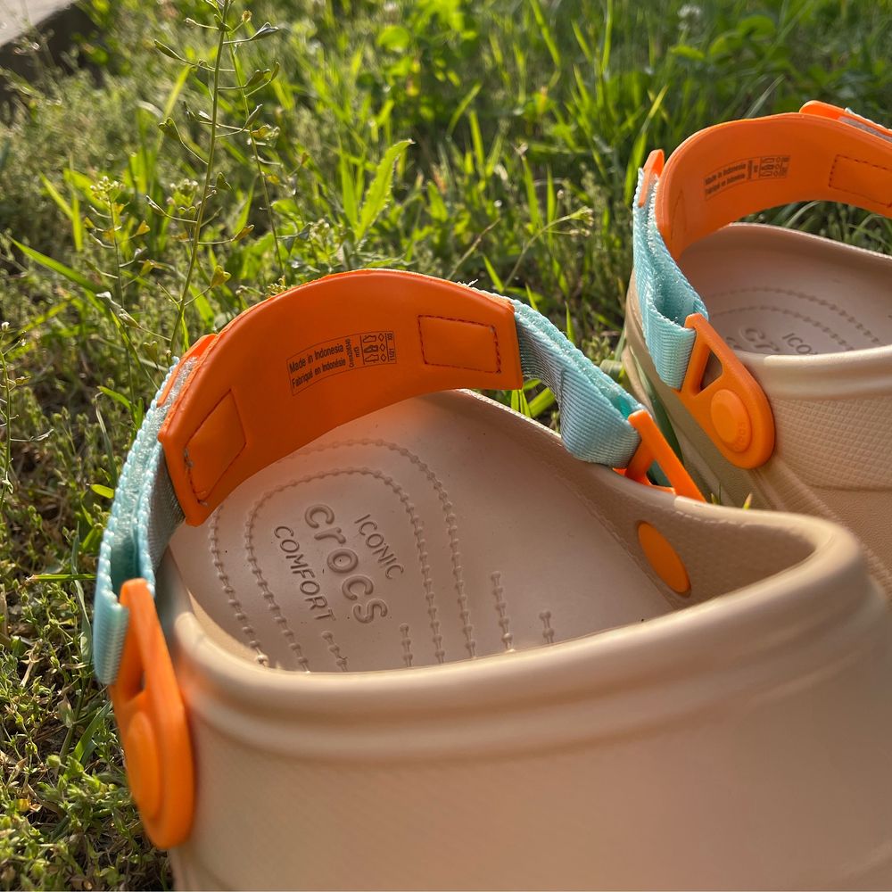 Чоловічі Крокси Оригінал Білі, Бежеві.Зручні Crocs Sabo 48-49,30-31см