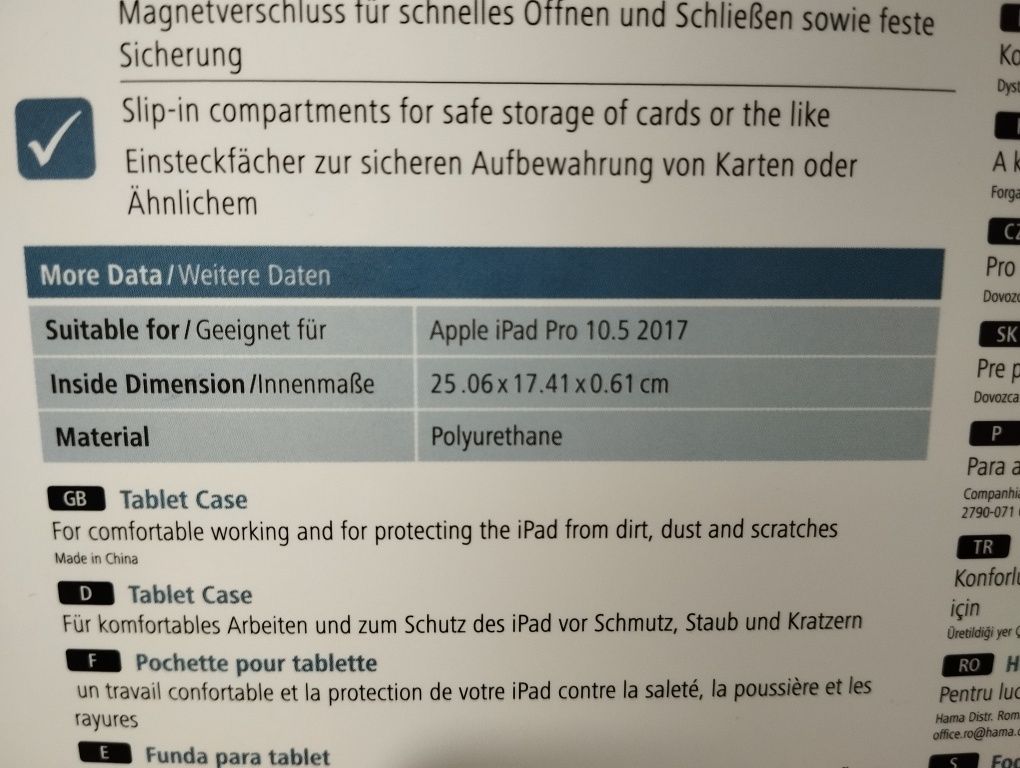 Hama Etui APPLE iPad Pro 10,5 (2017)