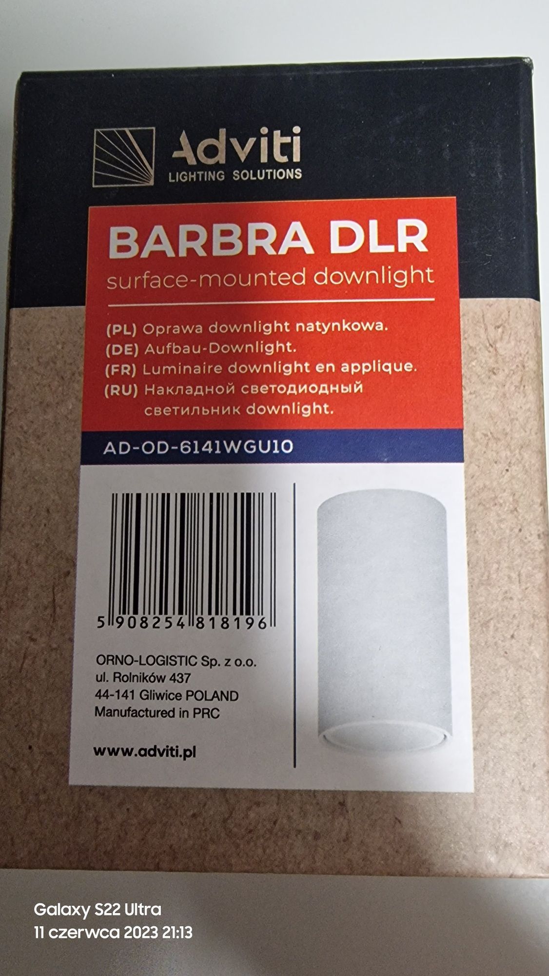 BARBRA DLR GU10 downlight max 50W, IP20, okrągły, biały, aluminium