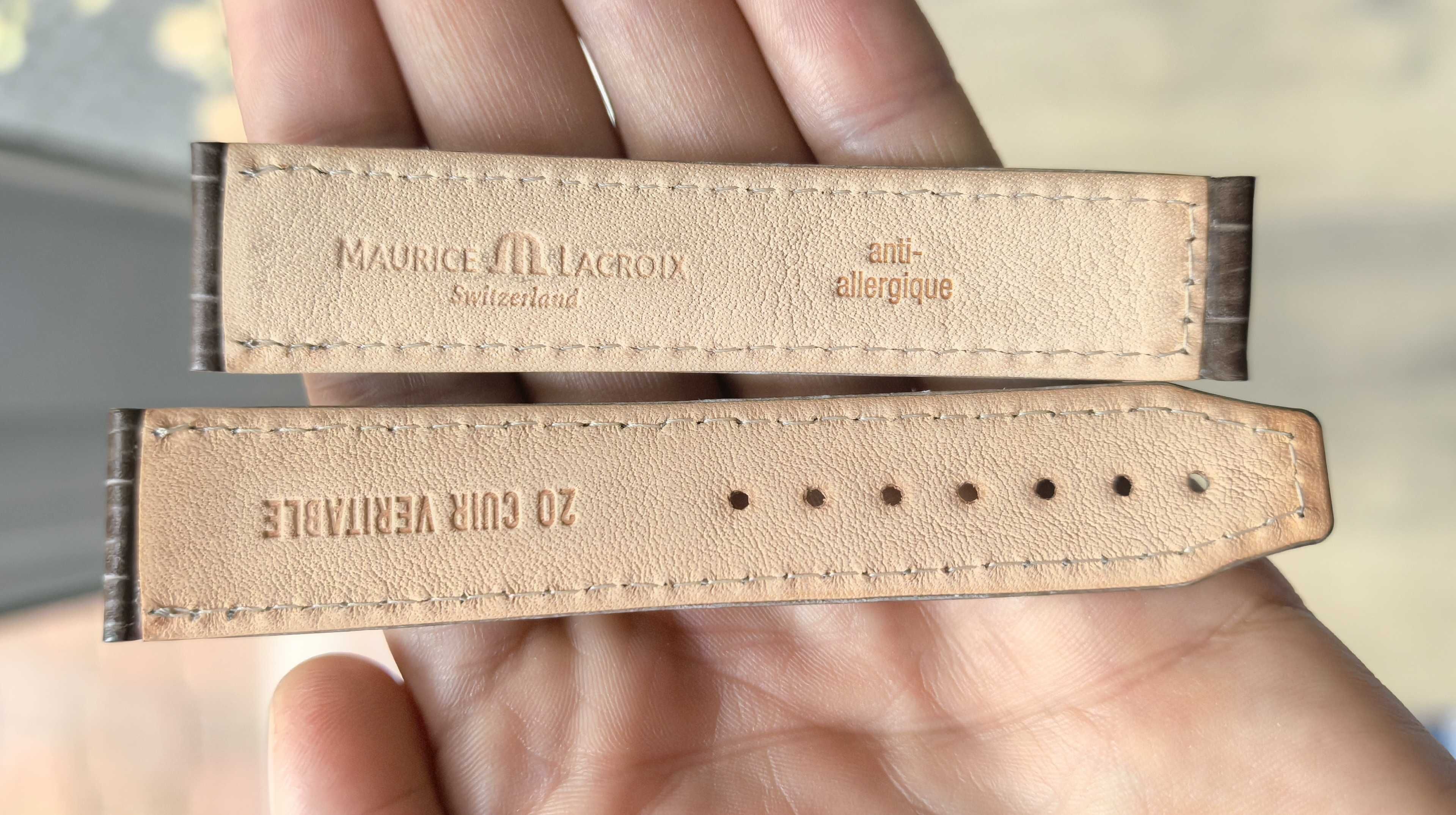 oryginalny pasek do zegarka Maurice Lacroix 20/ 18 mm skórzany