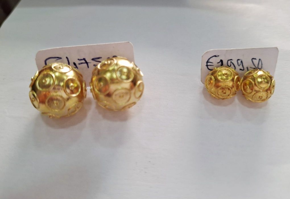 Brincos ouro 19k de viana