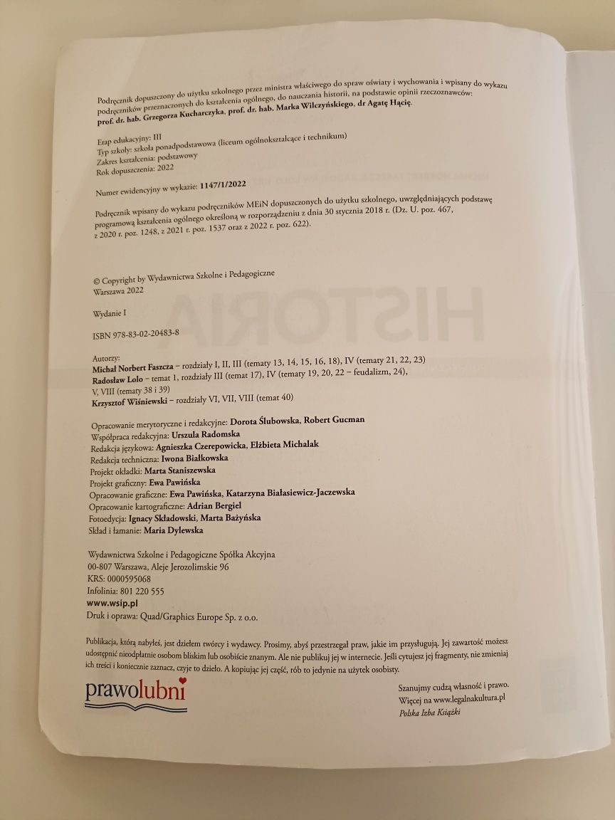 Historia 1 WSiP Podręcznik Zakres Podstawowy