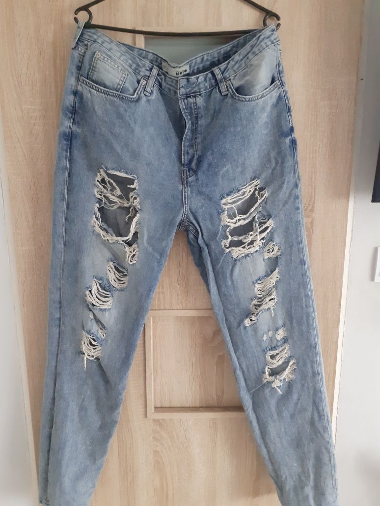 Topshop jeansy z dziurami 34/36