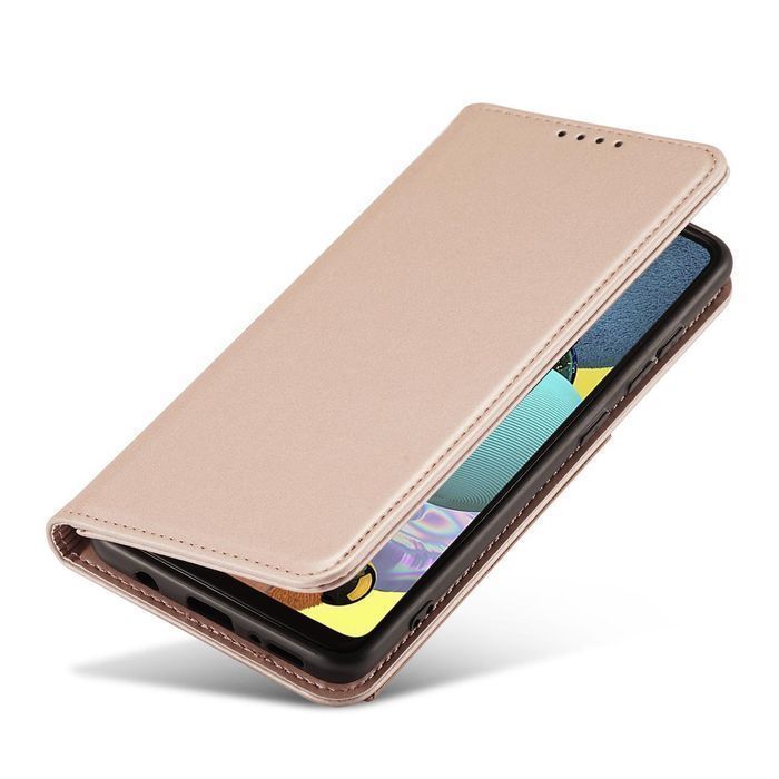 Etui Portfel Magnet Card Case do Samsung A52 5G w różowym odcieniu