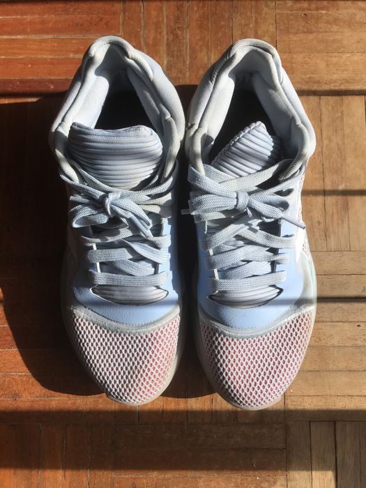 Ténis Adidas azuis, brancos e laranja | 43,5