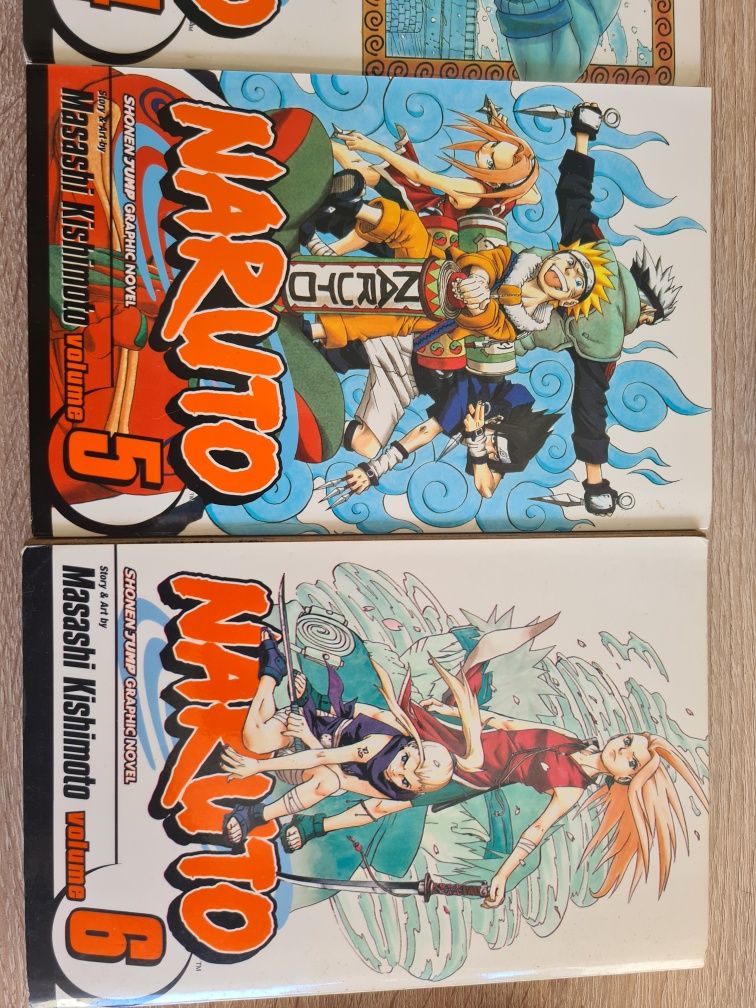 Naruto volumes 17, 18 19, 27