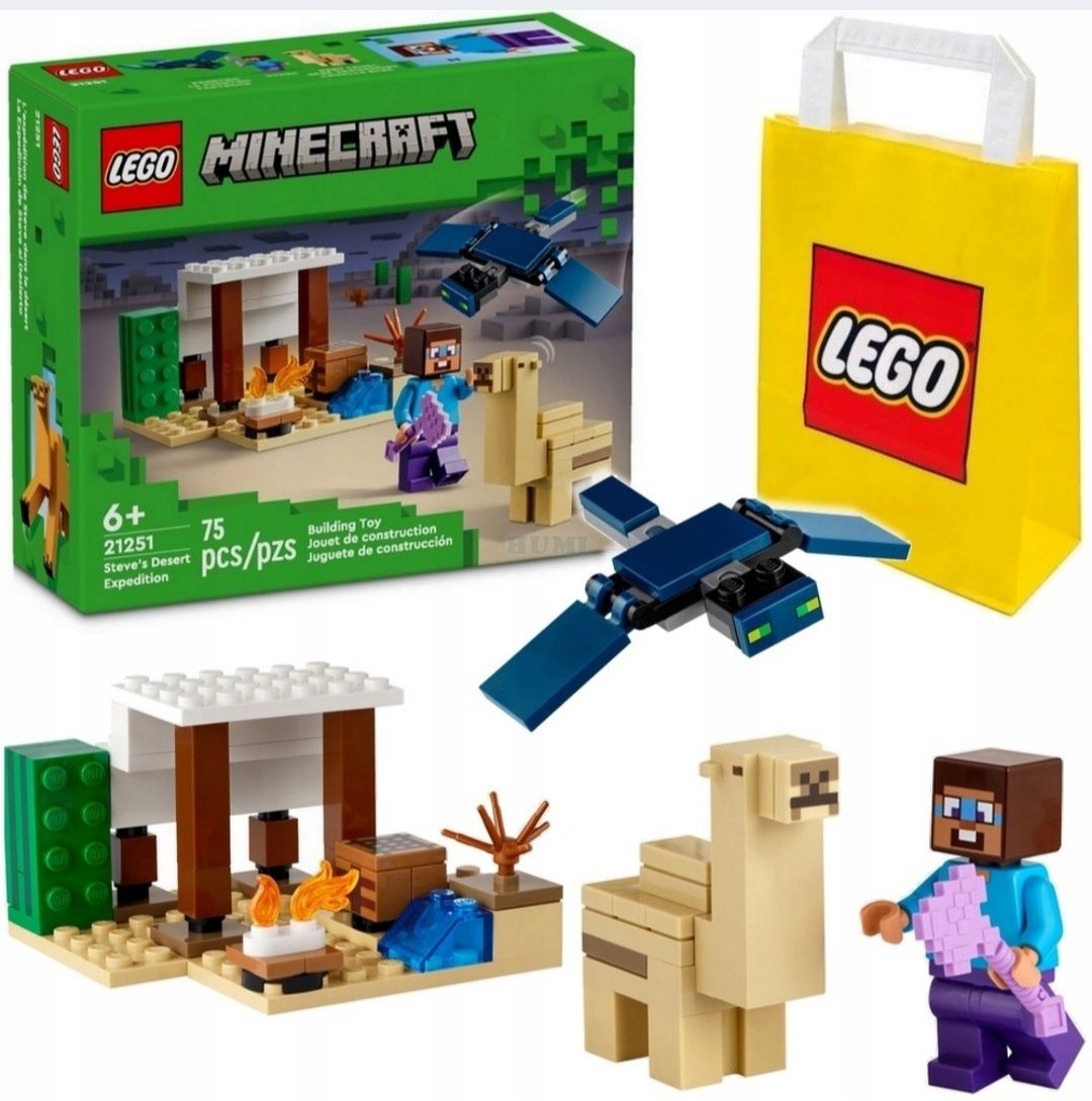 LEGO Minecraft Pustynna wyprawa Steve'a (21251)

Ten zestaw LEGO® Mine