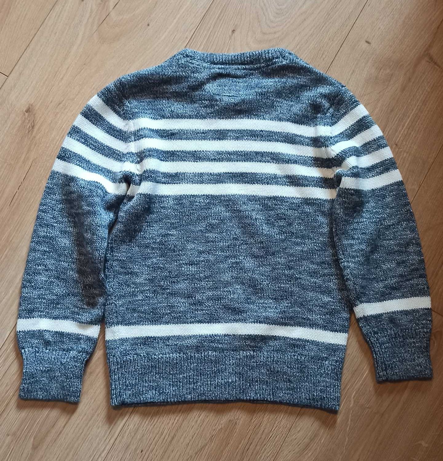 Sweterek szary w pasy C&A rozmiar 122