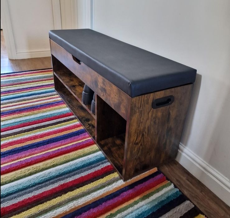 Nowa ławeczka obita w stylu LOFT rustykalna do przedpokoju na buty